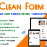 Clean Form - PHP Working Contact Quote Booking JobApply Reservation Multi-purpose Form