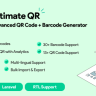 UltimateQR - Advanced QR Code + Barcode Generator | SAAS | PHP Script