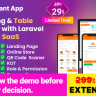 Restaurant App - online Food Ordering Table Booking Restaurant App with Laravel Admin Panel SaaS