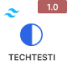TechTesti - Testimonial Section Tailwind CSS 3 HTML Template